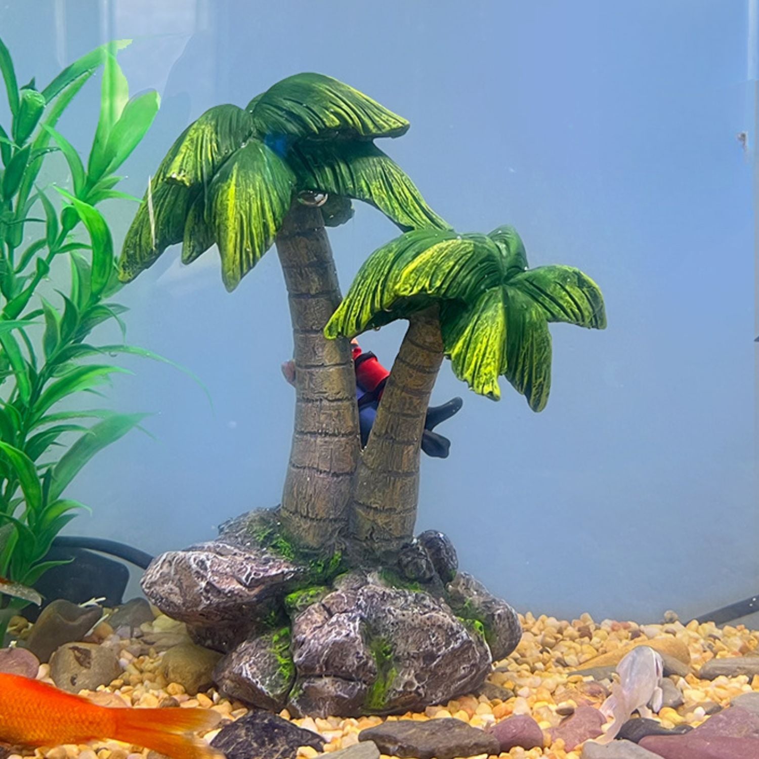 Aquarium Ornament palmboom decoratie