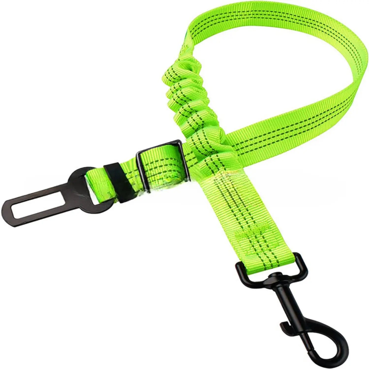 Autogordel Hondenriem/Kattenriem met Elastiek | Reflecterende Veiligheidsriem