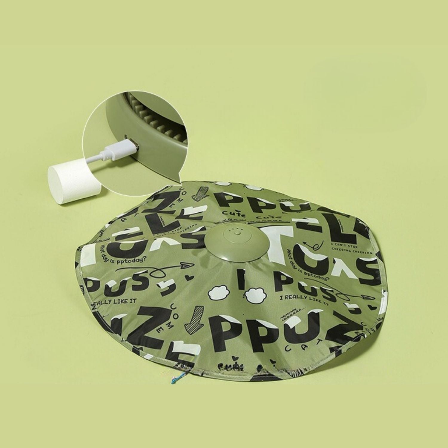 Automatische Katten Teaser met groene en zwarte patronen trillo.nl