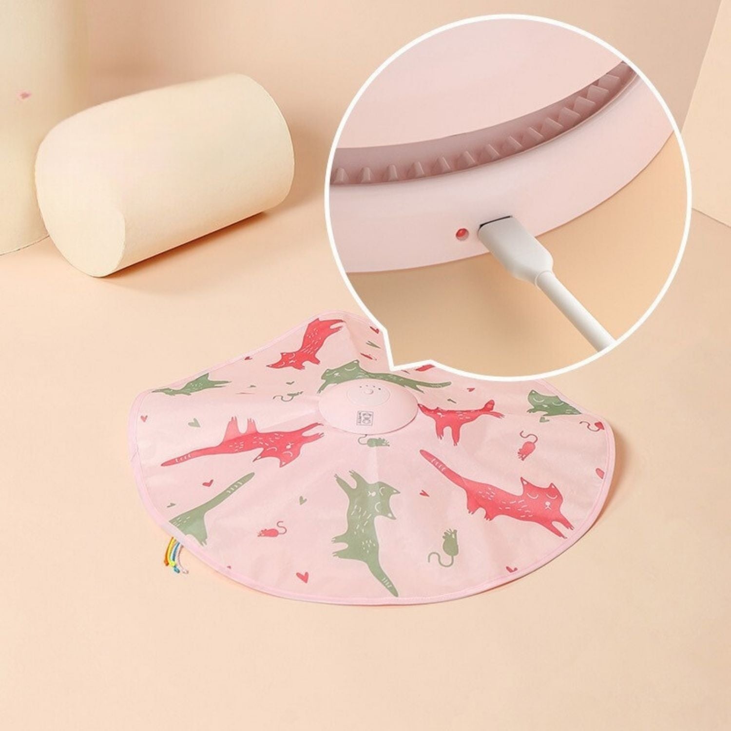 Automatische Katten Teaser met roze en groen kattenontwerp trillo.nl