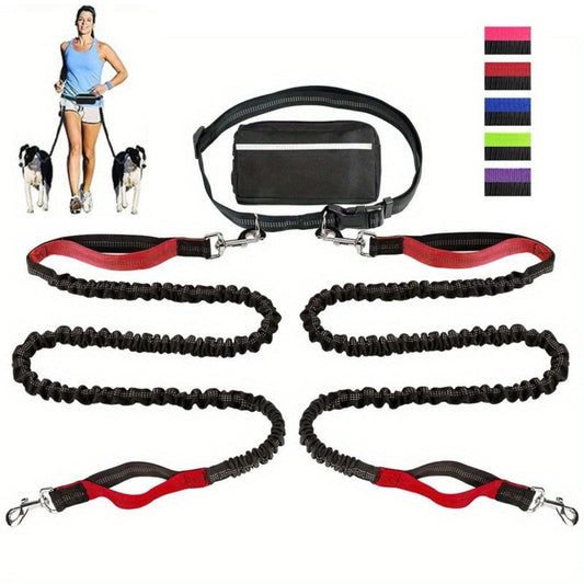 Complete rode hondenriem set