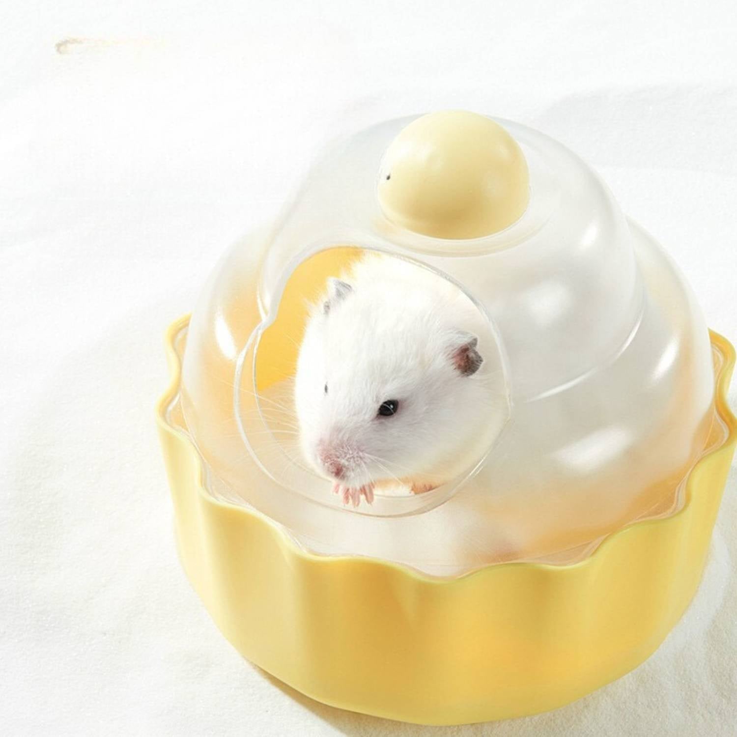 Hamster Badkamer Wastafel geel met hamster binnenin