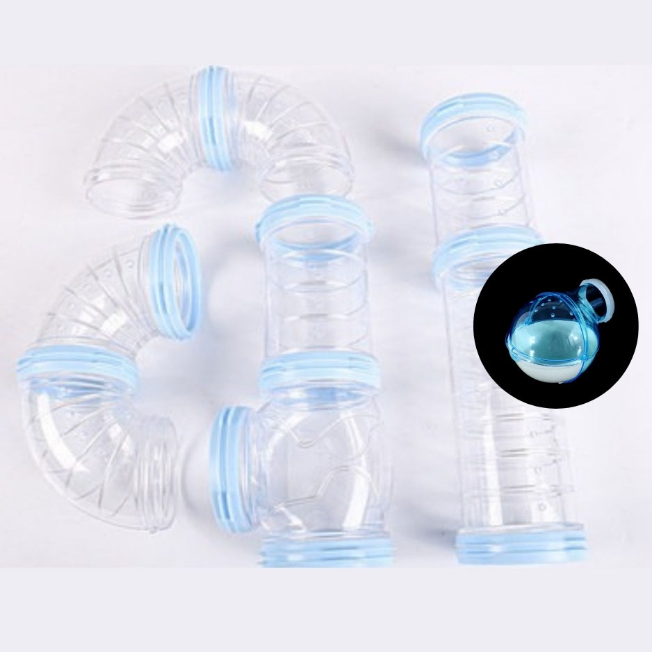 Hamster Pijp Speelgoed Set blauw pijpen systeem
