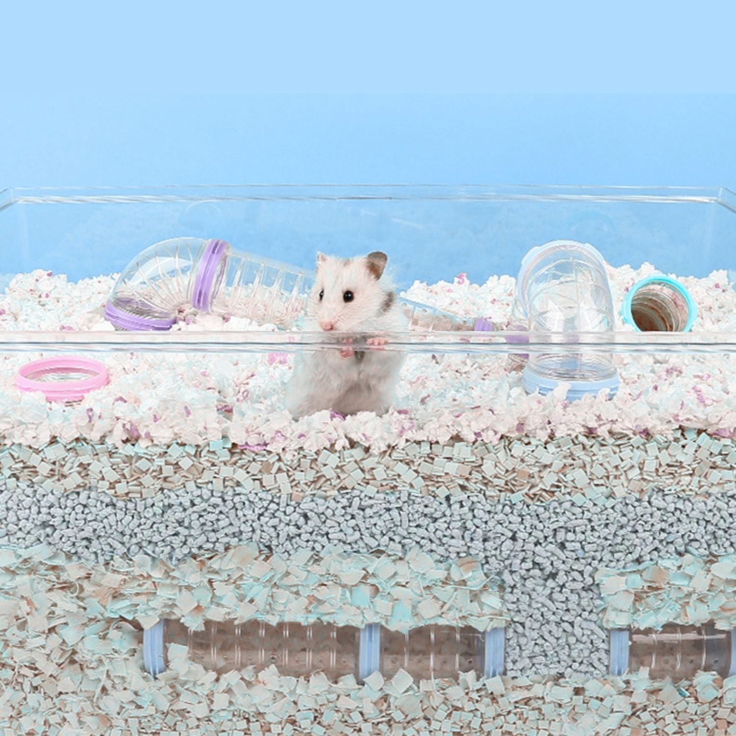 Hamster Pijp Speelgoed Set hamster in plastic speelhuisje