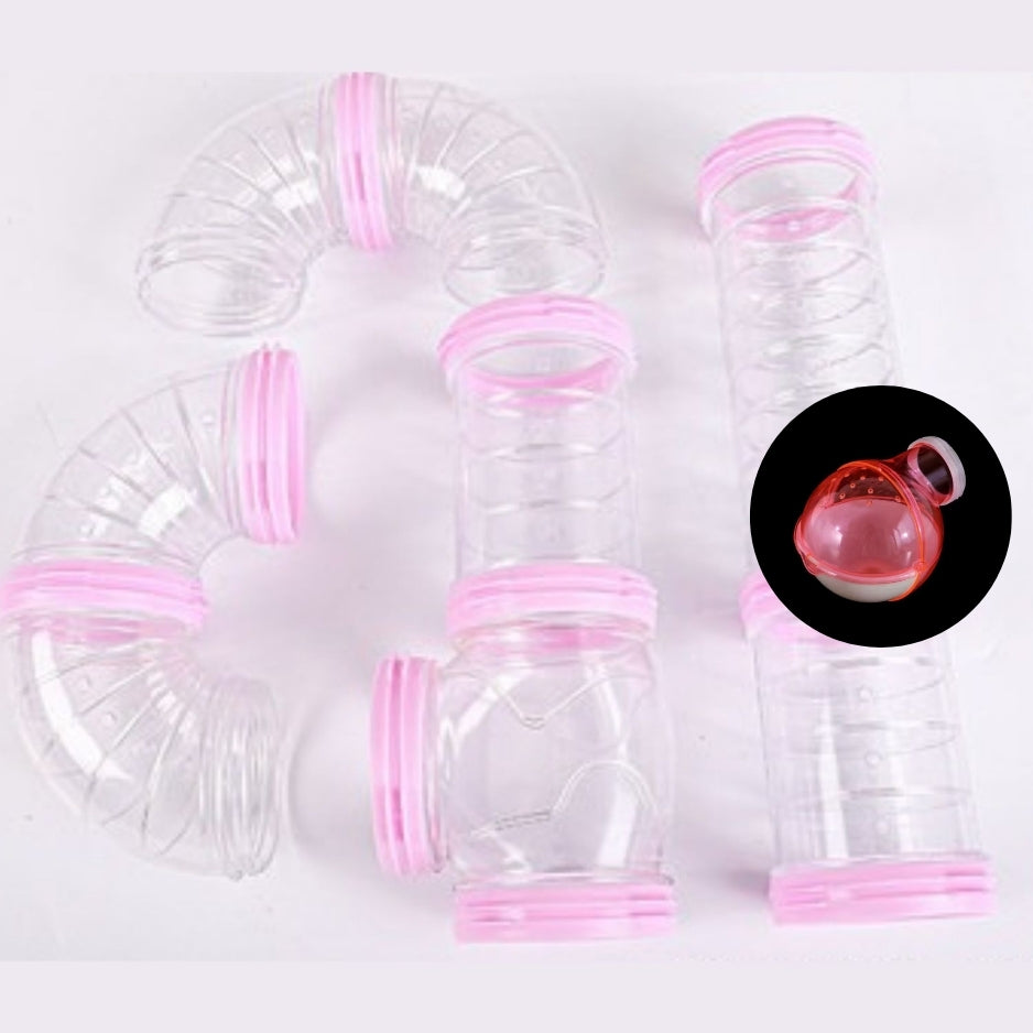 Hamster Pijp Speelgoed Set roze pijpen systeem