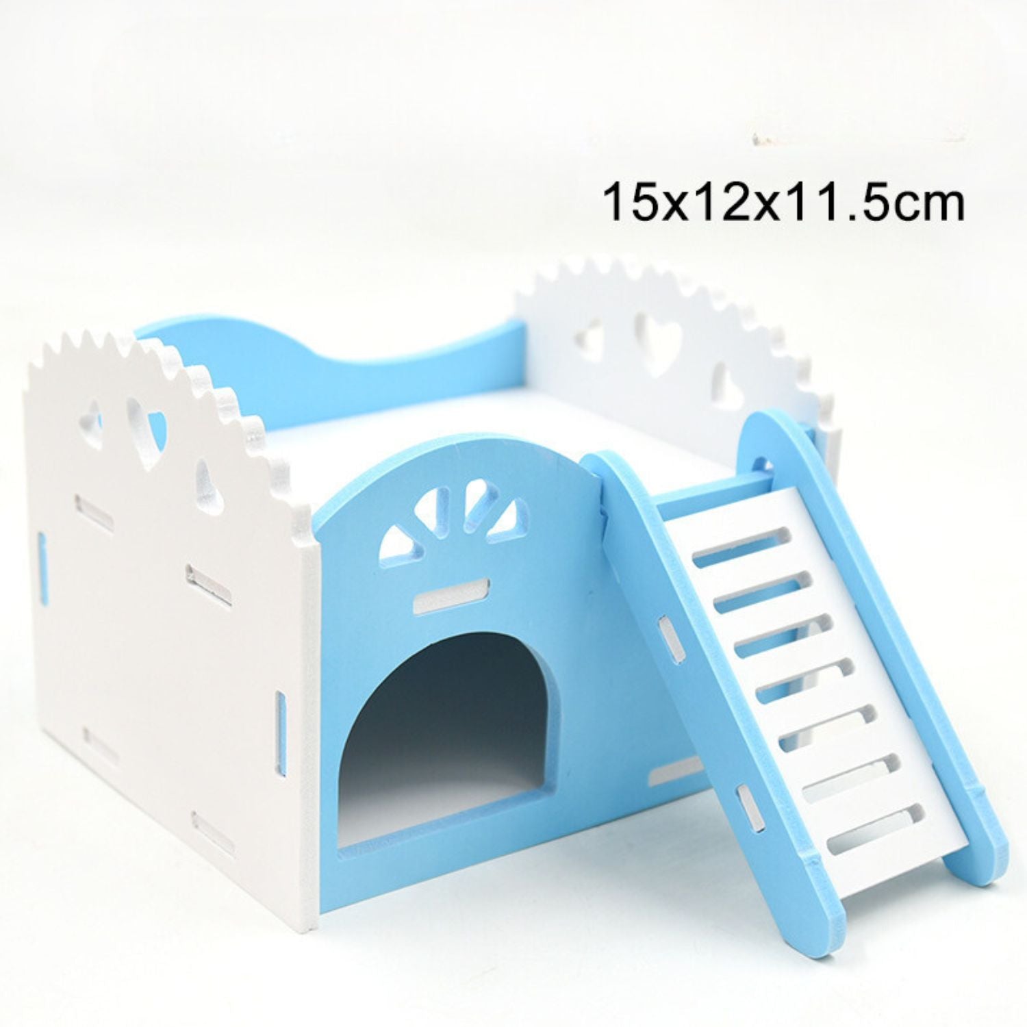 Hamster Speelset blauw met ladder en hartjes ontwerp