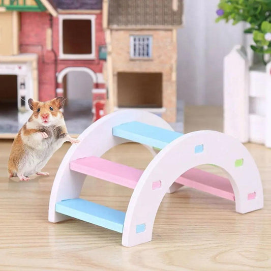 Hamster speelset speelbrug in een speelhuisje