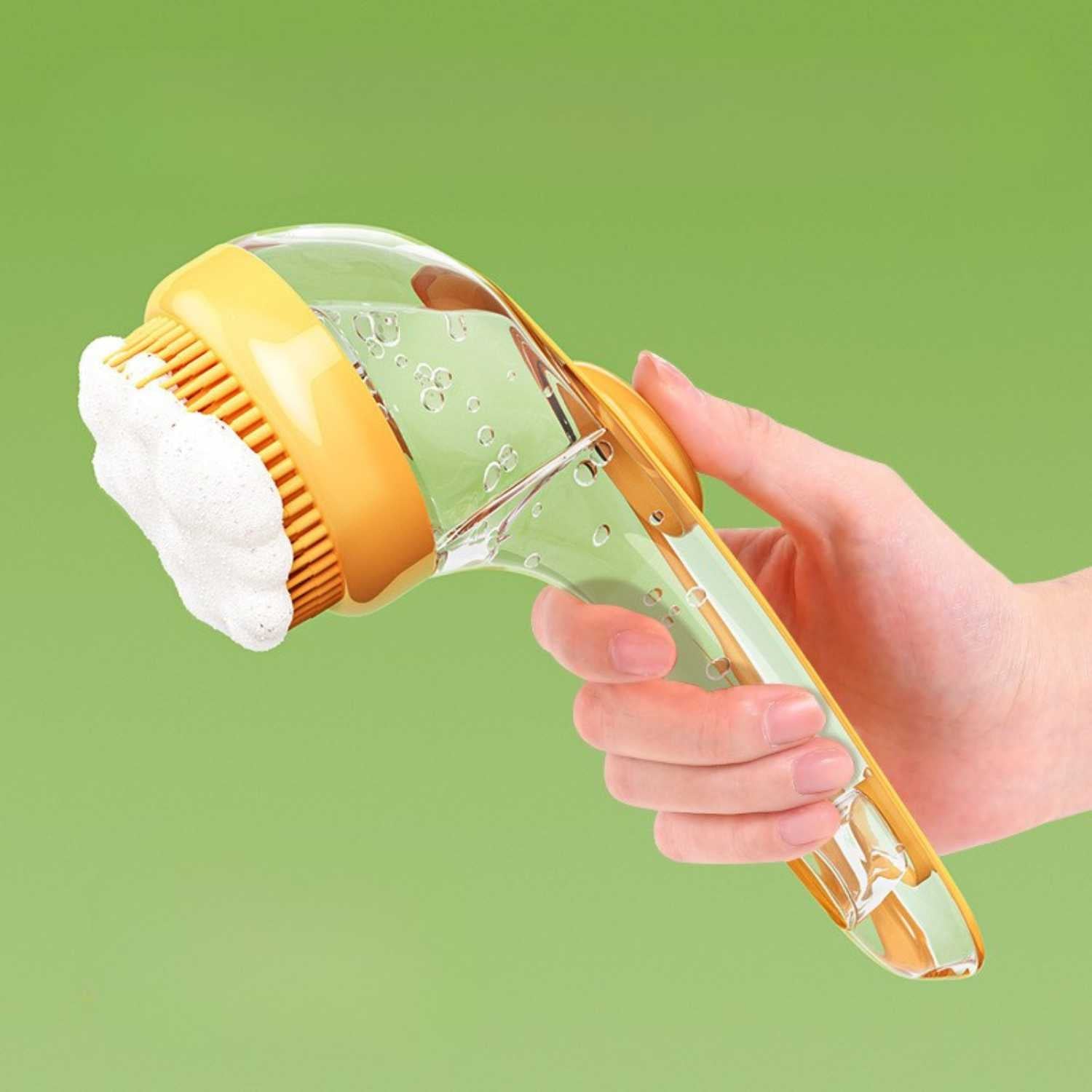 Honden Shampoo Borstel gele hondenshampoo borstel met schuimvorming