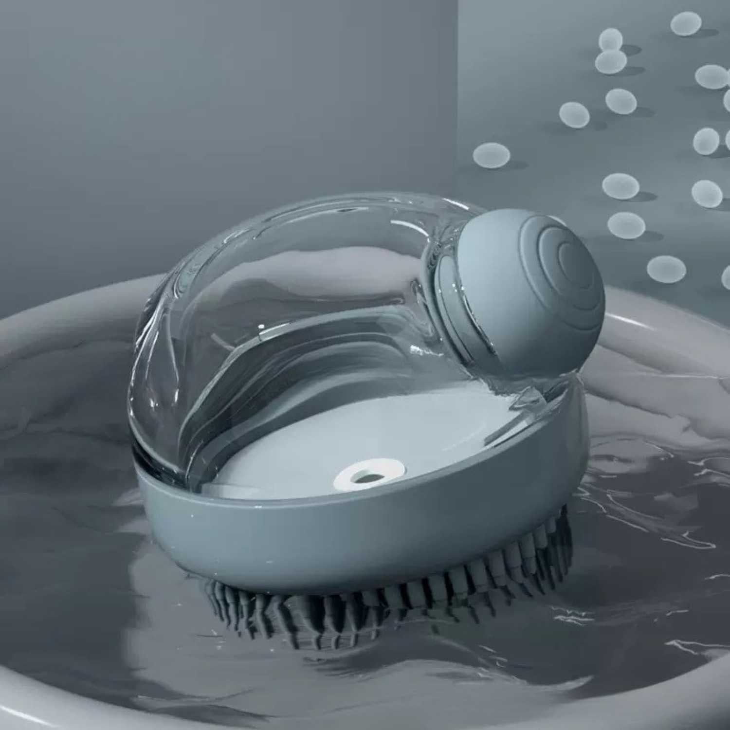 Honden Shampoo Borstel grijze waterdichte hondenshampoo borstel drijvend