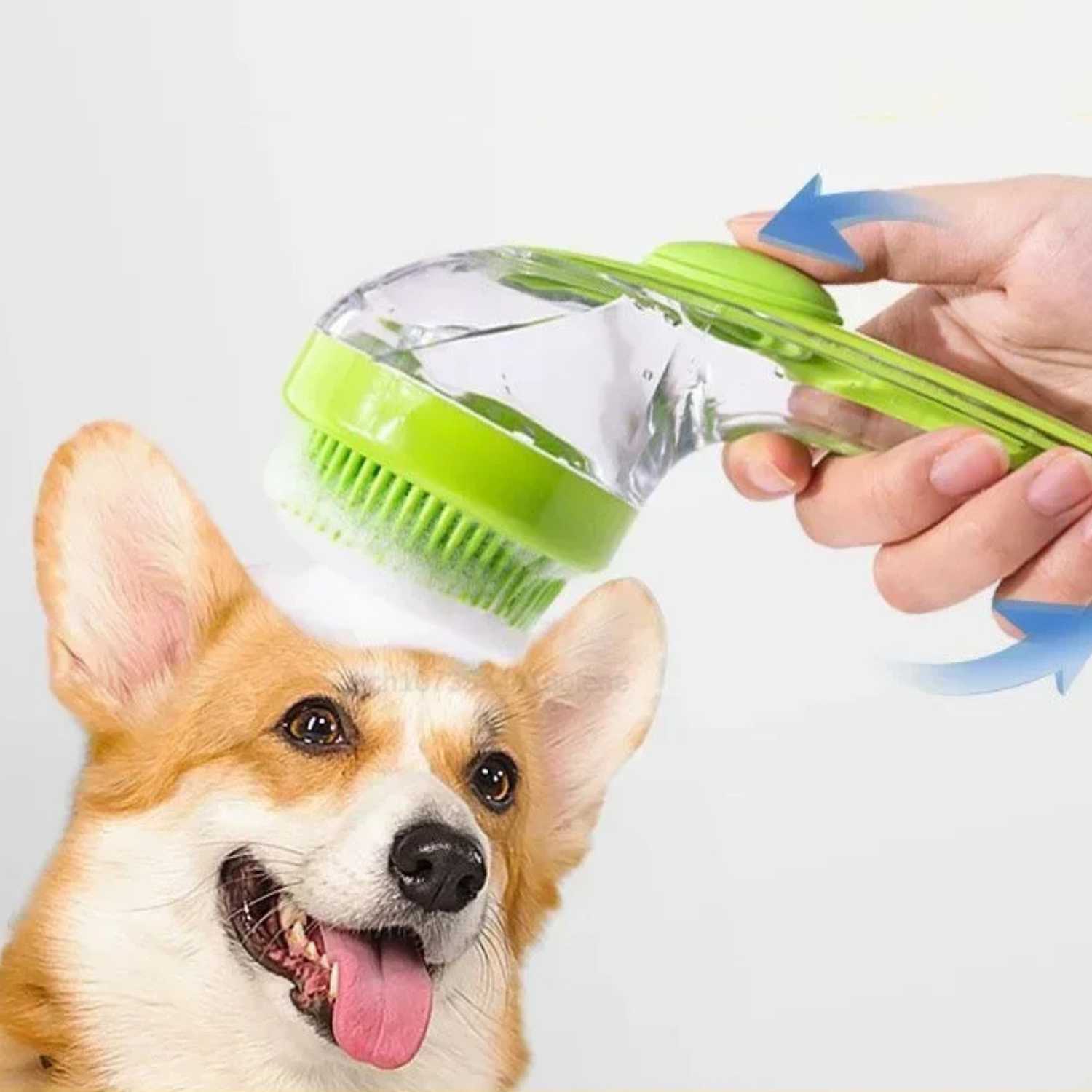 Honden Shampoo Borstel hondenshampoo borstel met siliconen borstelkop