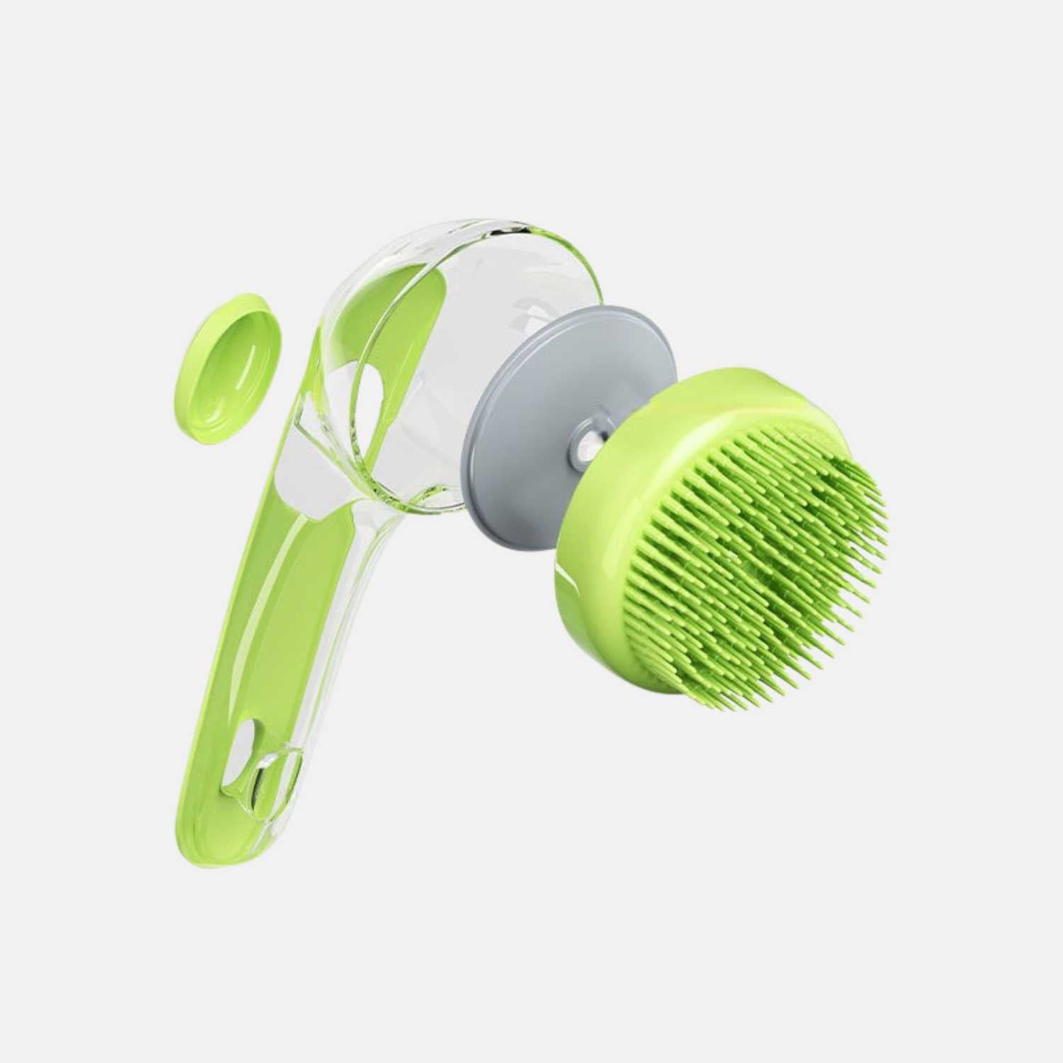 Honden Shampoo Borstel opbouwbare shampoo borstel met afneembare borstelkop