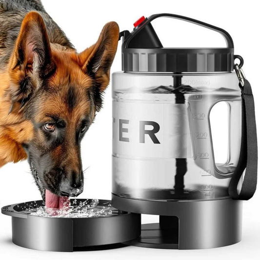 Hondenfles 2.2L Groot grote honden waterfles met uitschuifbare drinkbak