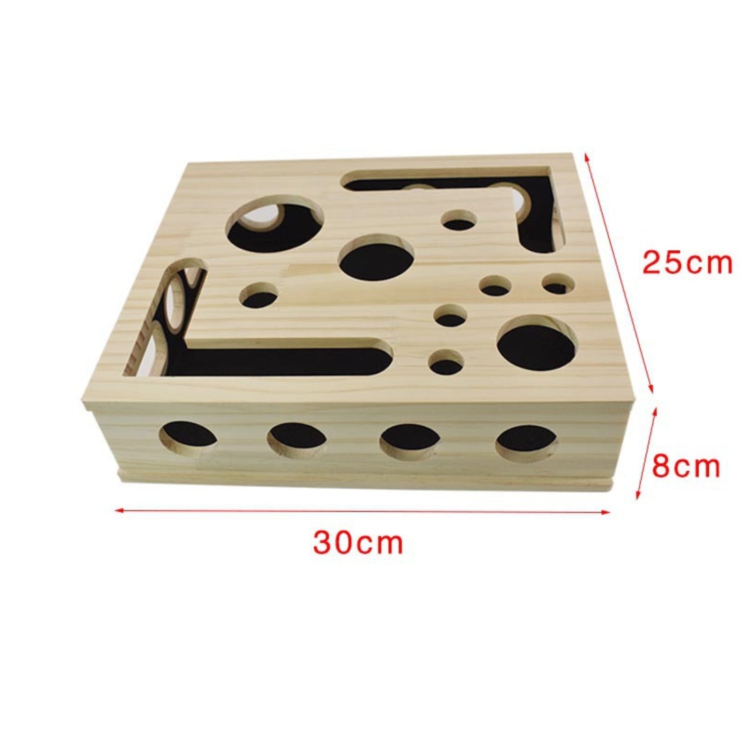 Houten Katten Doolhof Box houten puzzelbox afmetingen 30x25x8