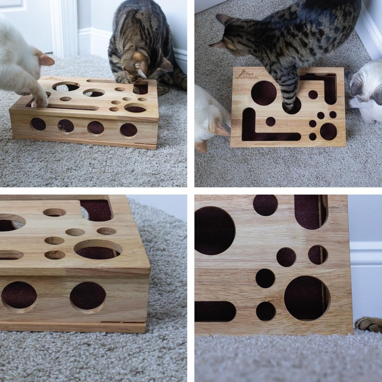 Houten Katten Doolhof Box multifunctioneel duurzaam houten kattenpuzzel