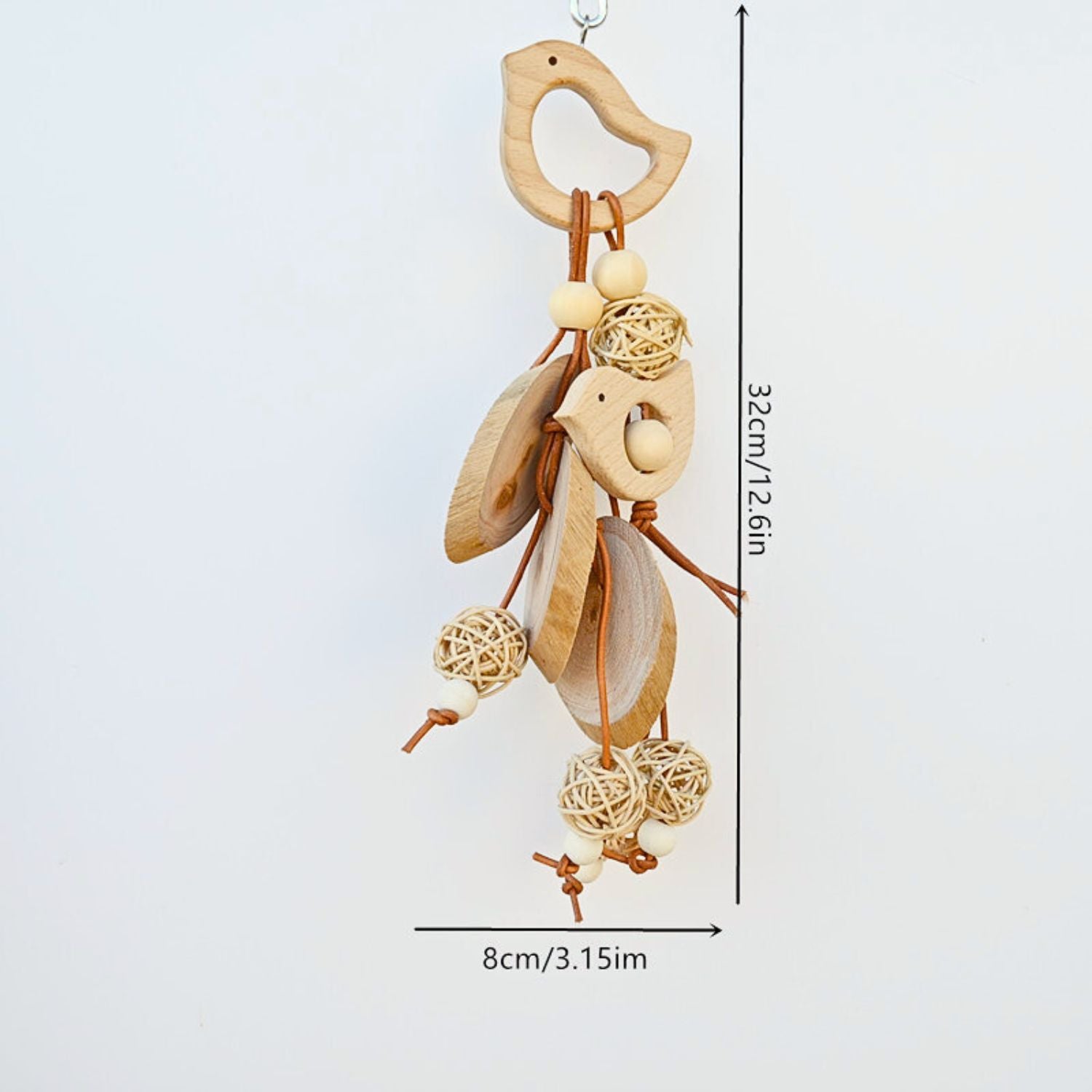 Houten Papegaai Kauwspeelgoed afmetingen en ontwerp details