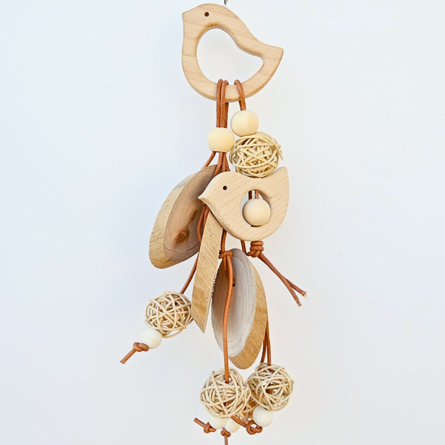 Houten Papegaai Kauwspeelgoed natuurlijke materialen met houten vogel