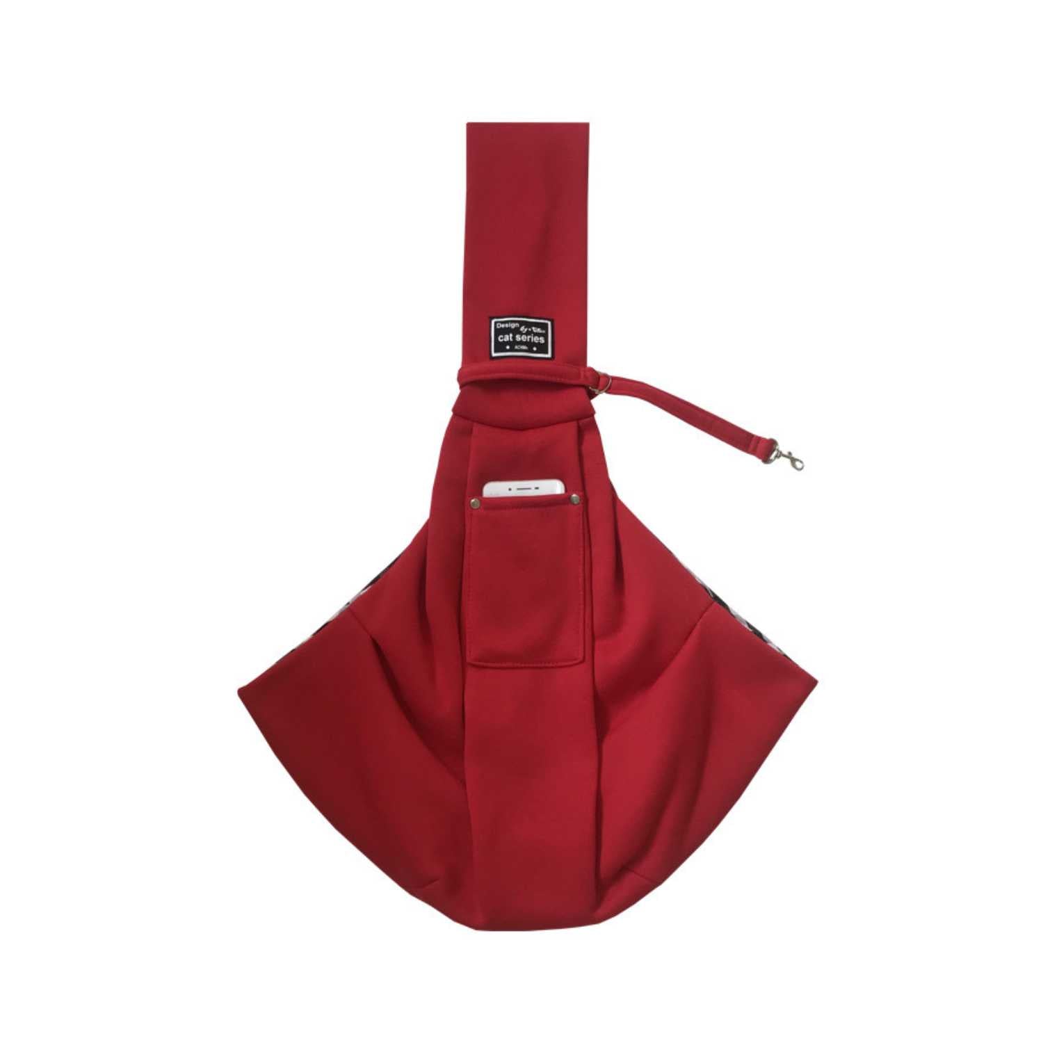 Huisdier Crossbody Tas rode crossbody pet sling met voorvak