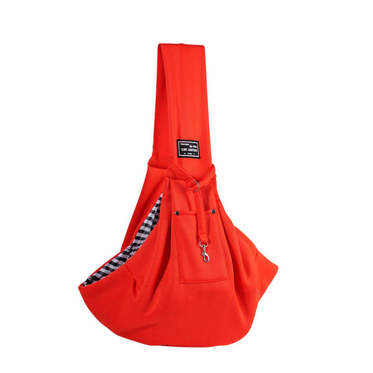 Huisdier Crossbody Tas rode sling draagzak voor honden en katten