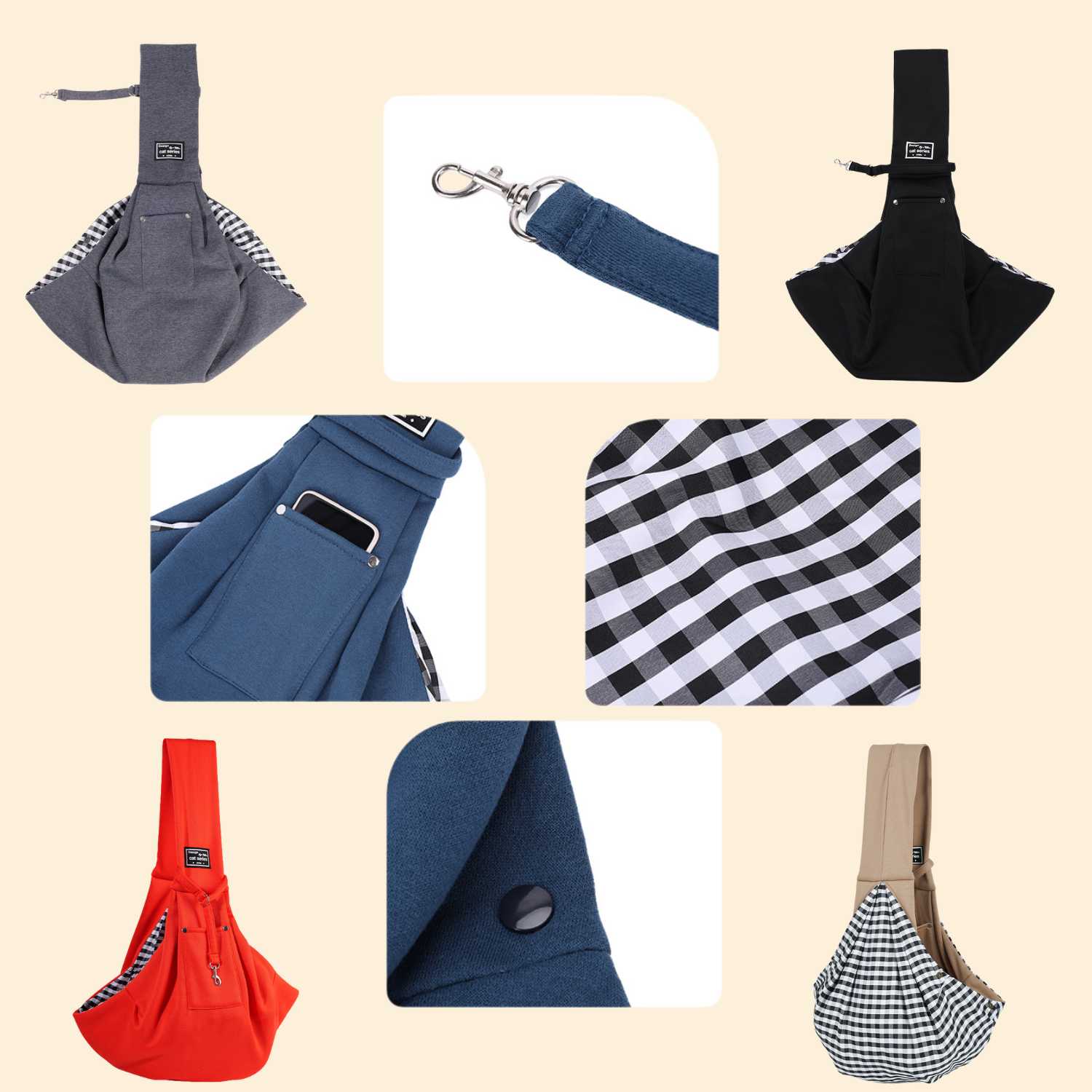 Huisdier Crossbody Tas zachte sling drager voor hond en kat comfortabele pet tas