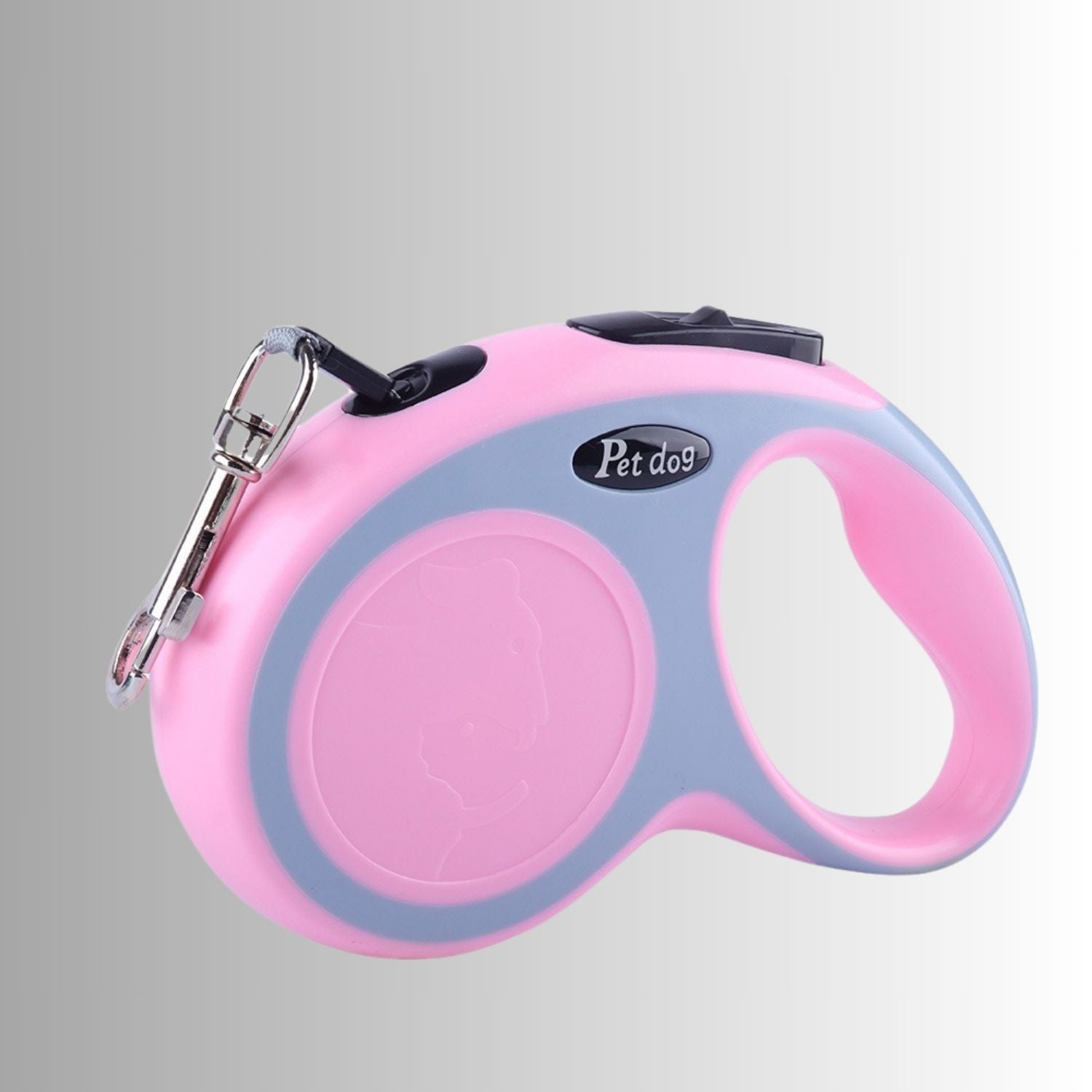 Inklapbare Hondenlijn roze hondenriem met petdog logo