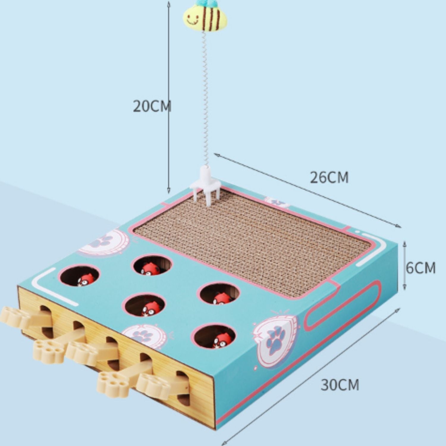 Interactieve Kattenkrabber speelgoed met krabplank en gaten trillo.nl