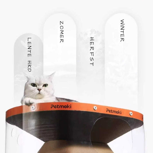 Kattenhuis Tunnel Speelplezier katten krabmeubel luxe design bovenaanzicht