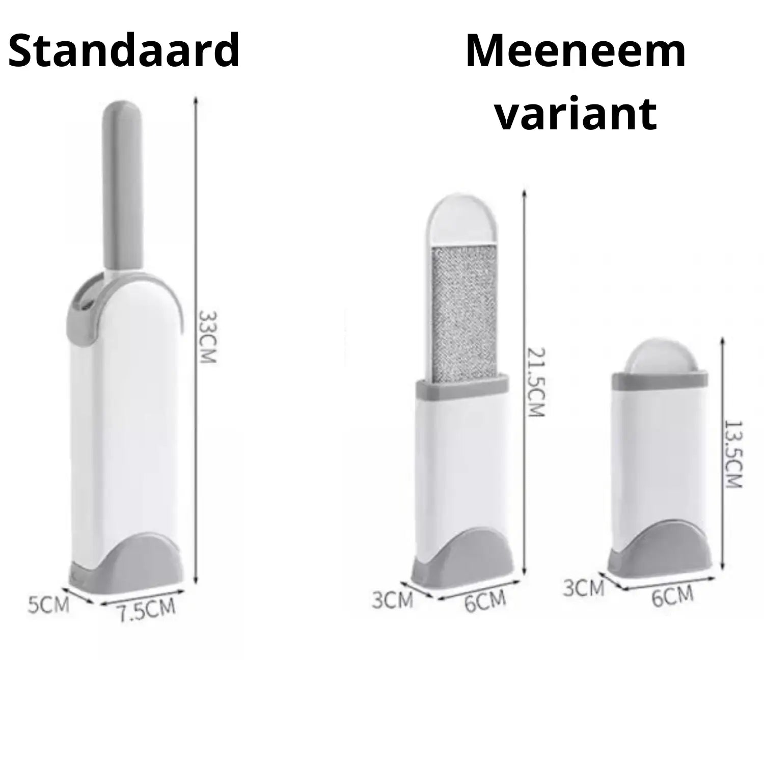 Herbruikbare kledingborstel met zelfreinigende basis afmetingen