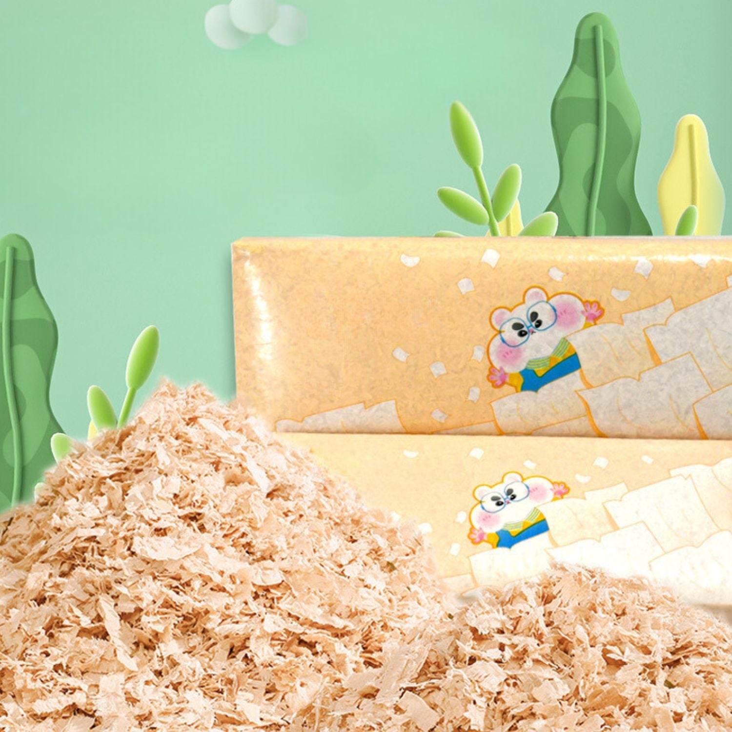 Kleine Dier Houtsnippers Mat Houtkrullen voor huisdierenbed