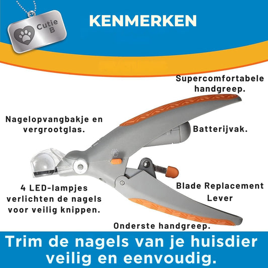 LED Nagelknipper Huisdieren peticare deluxe led nagelknipper voor hond en kat