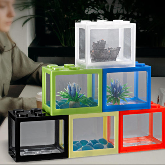 Mini Eco aquarium opgestapelde mini aquaria in diverse kleuren