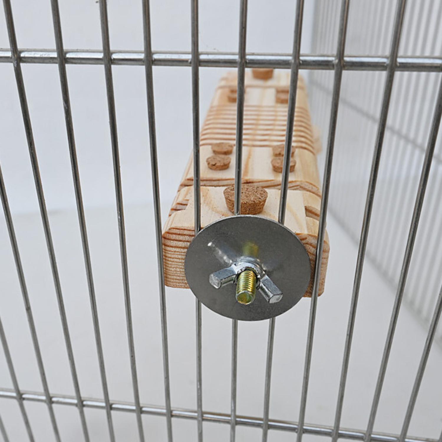 Natuurlijk Houten Vogel Kauwspeelgoed houten speelgoed gemonteerd in kooi