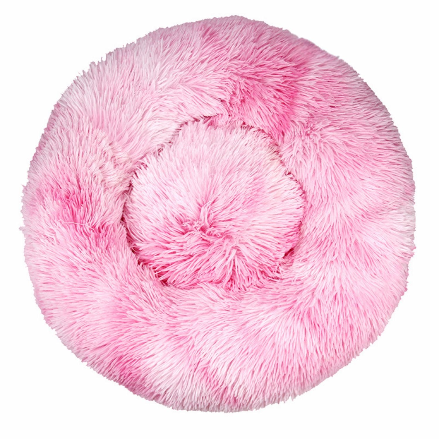 Pluche Rond Huisdierenhuis roze rond hondenbed met pluche voor maximaal comfort