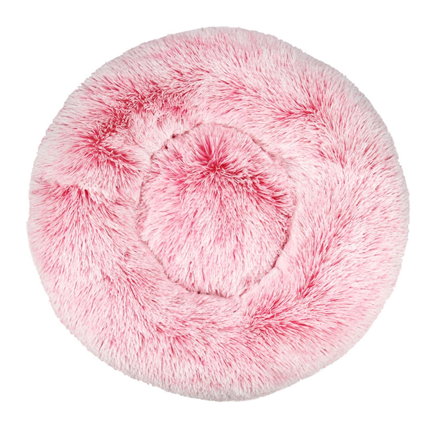 Pluche Rond Huisdierenhuis roze ronde pluche mand voor extra comfort en stijl