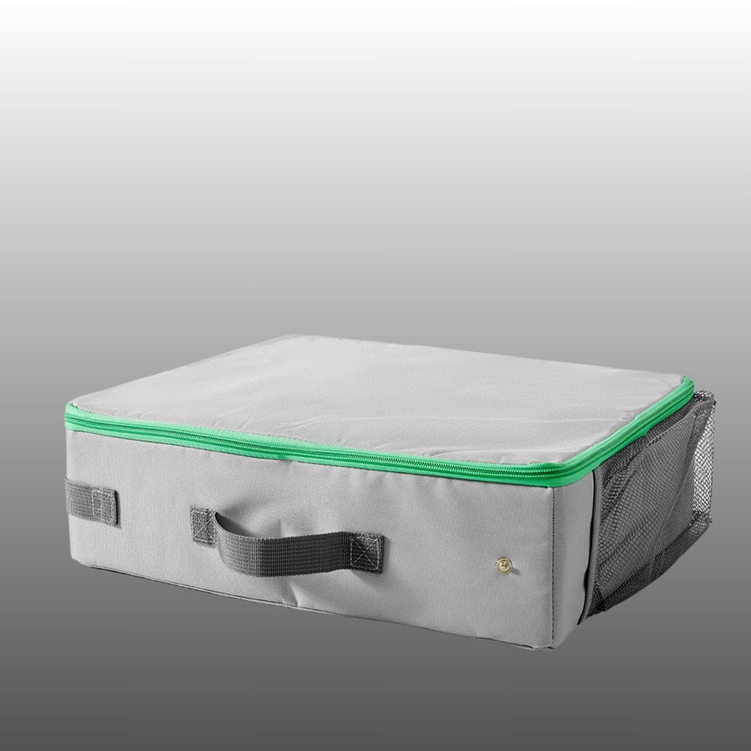 Reis Kat Toilet grijze opbergdoos met groene rits