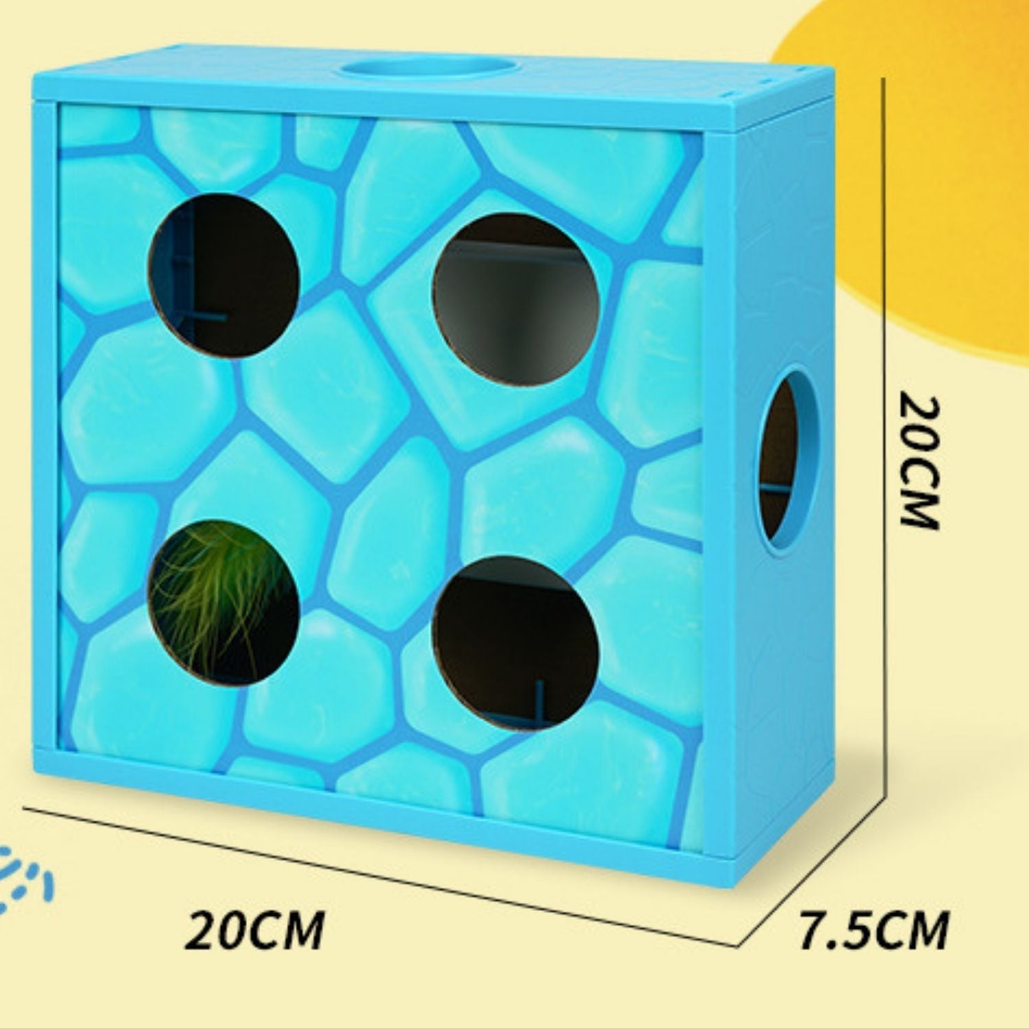 Slimme Kaasdoos Kat Speelgoed blauwe doos met kristalpatroon