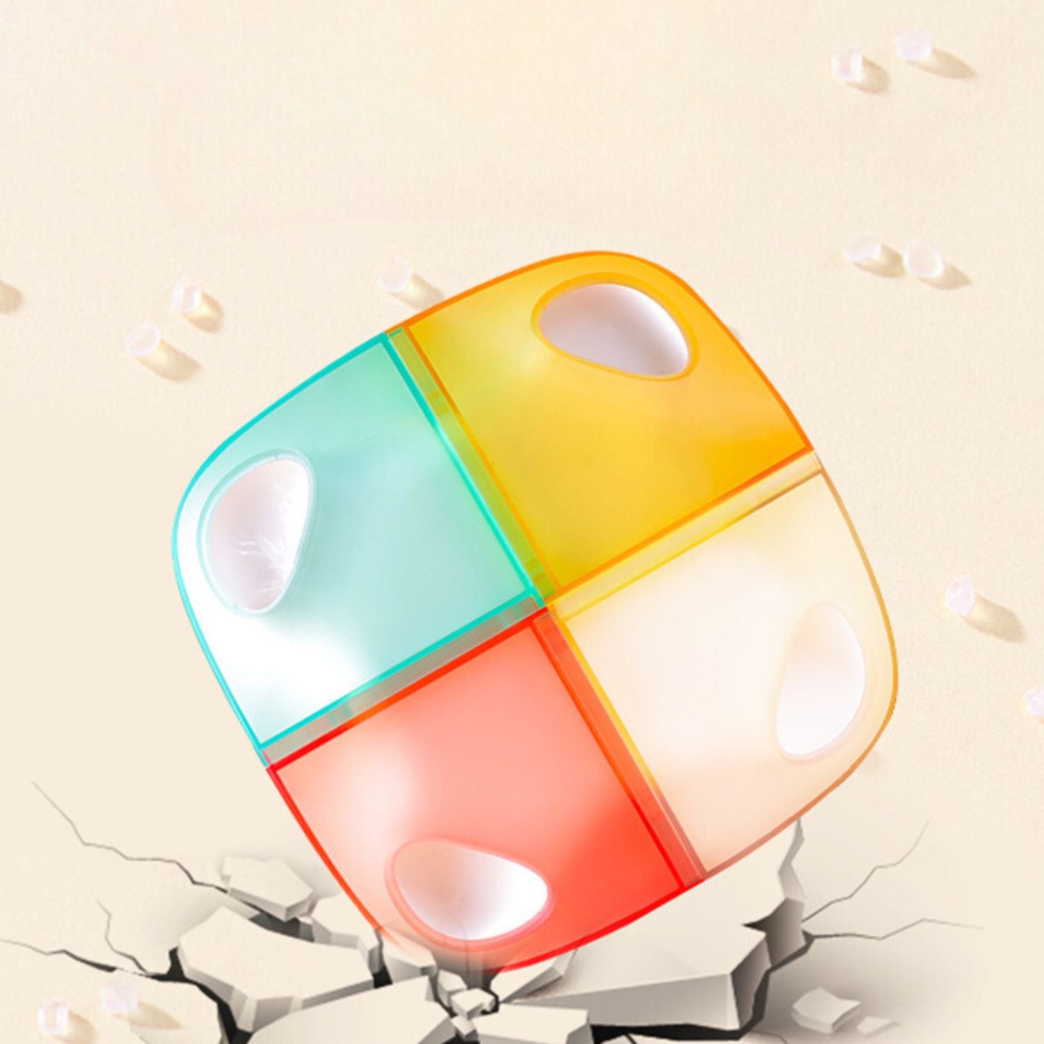 Slimme Kattenveer Speelgoed Vibrante kubus met vier distinctieve kleuren