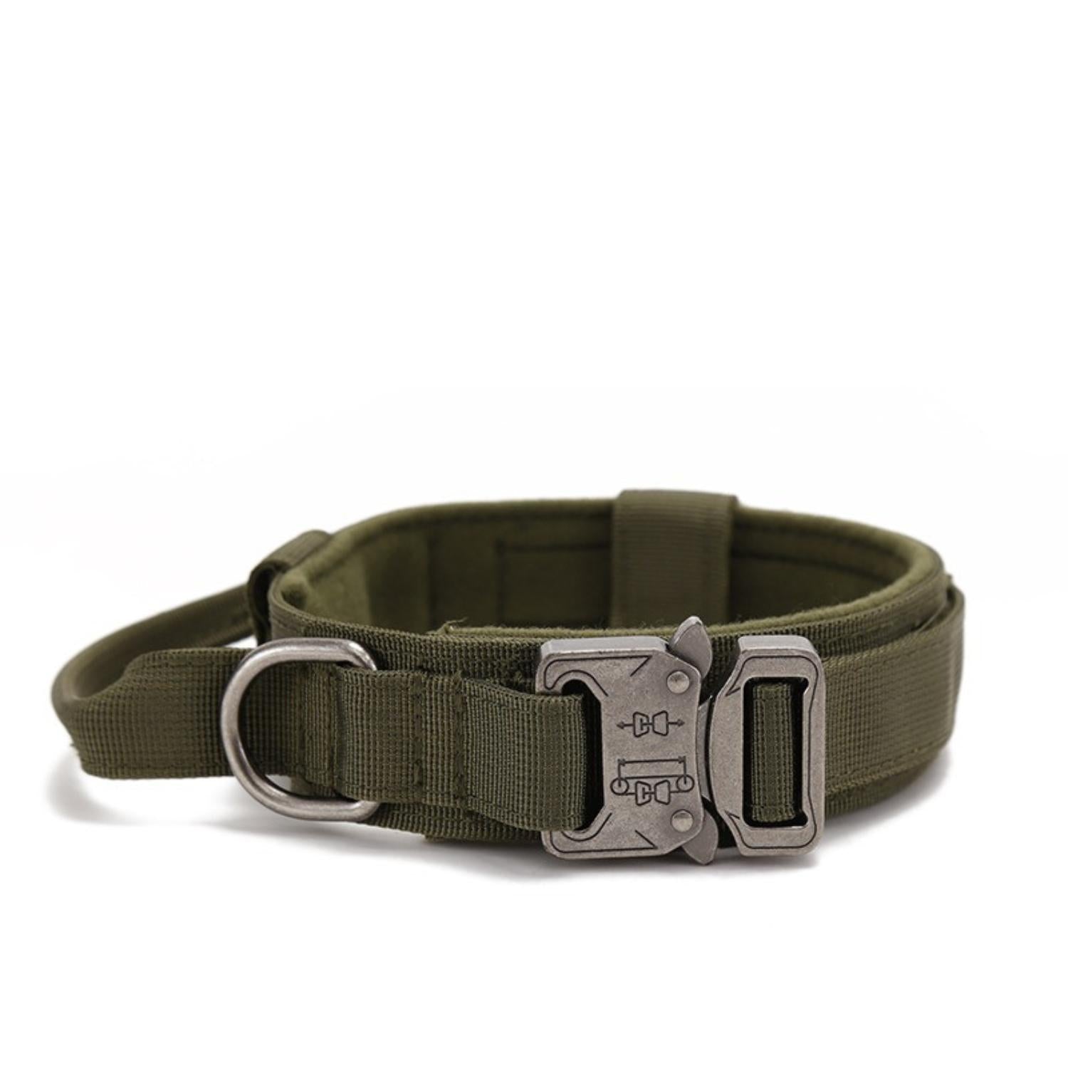 Tactische Hondenhalsband groene halsband met gesp