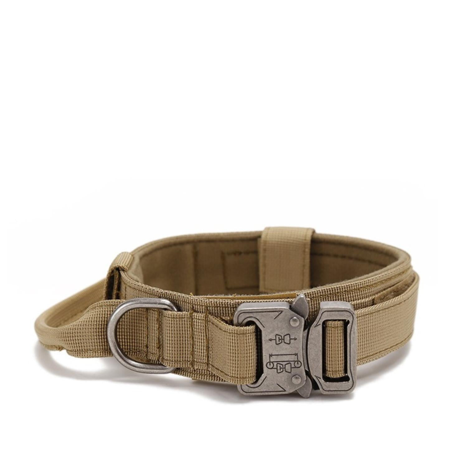 Tactische Hondenhalsband khaki halsband met gesp