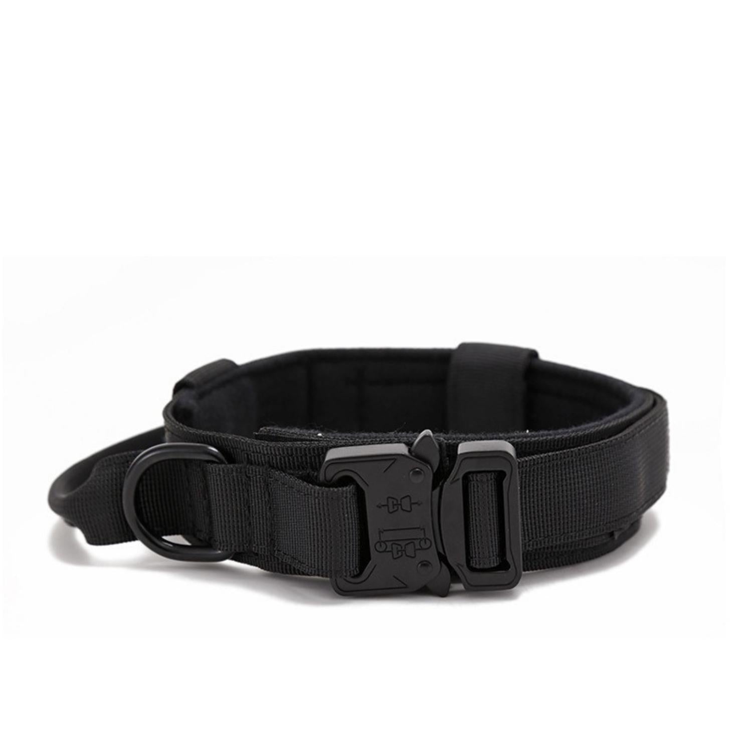 Tactische Hondenhalsband zwarte halsband met gesp
