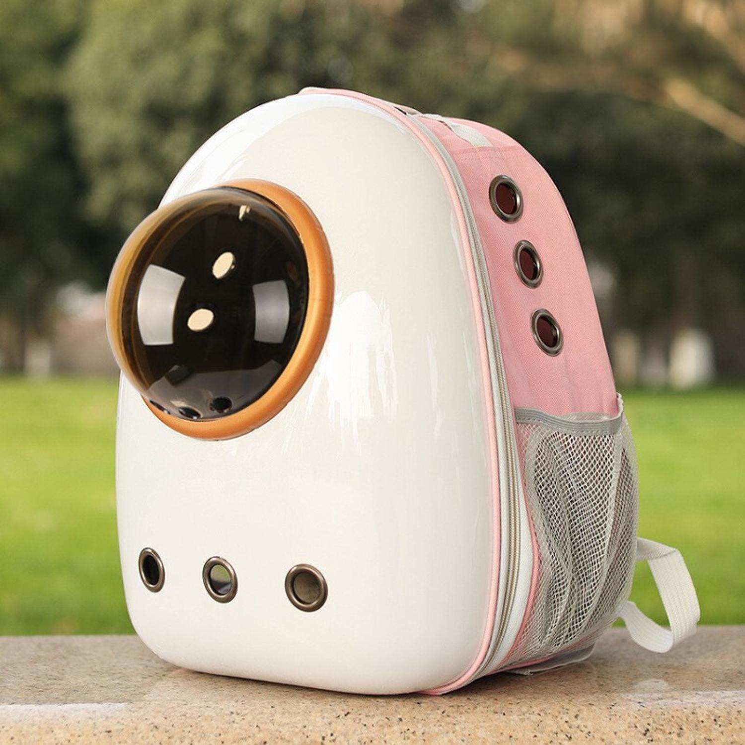 Transparante Kat Rugzak kat transport rugzak roze detail