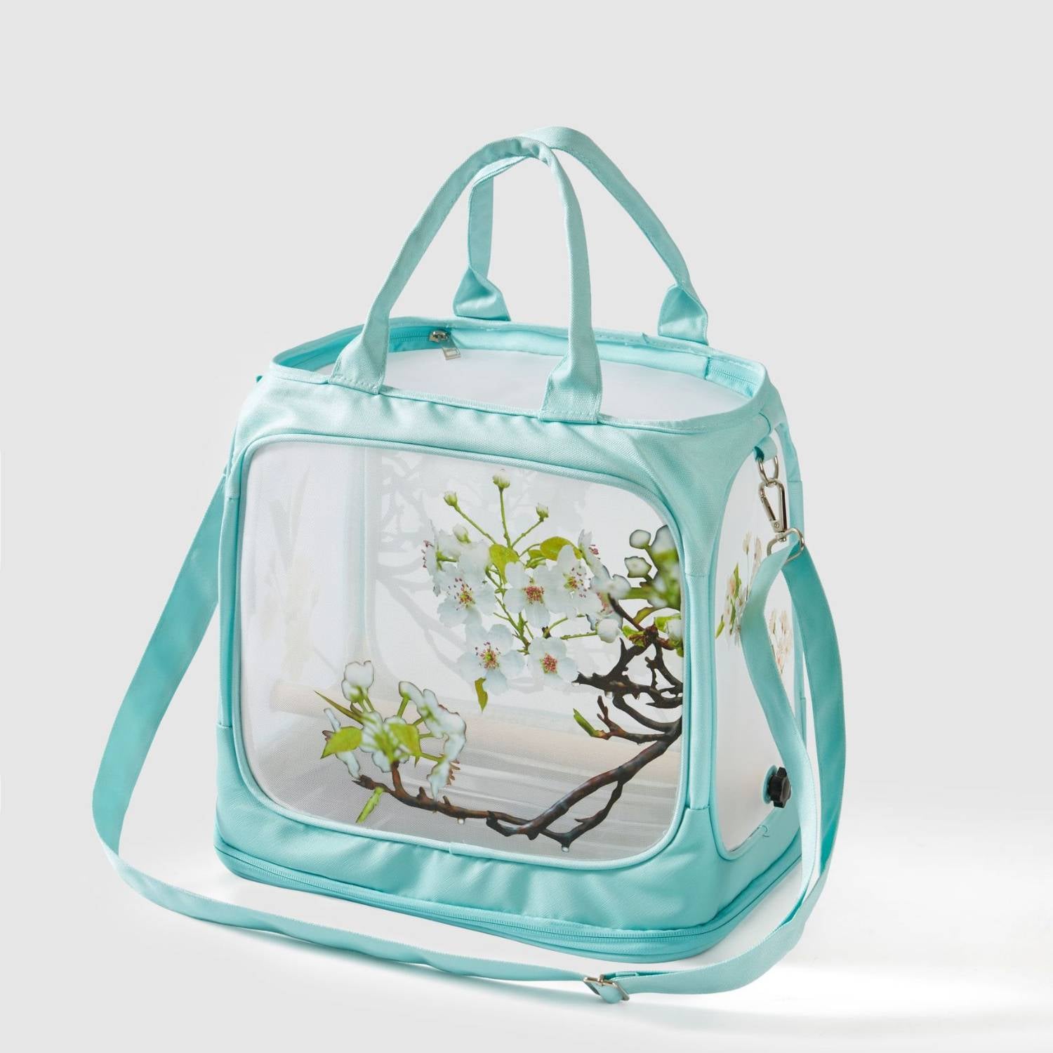 Vouwbare Vogeltas groene bloemen