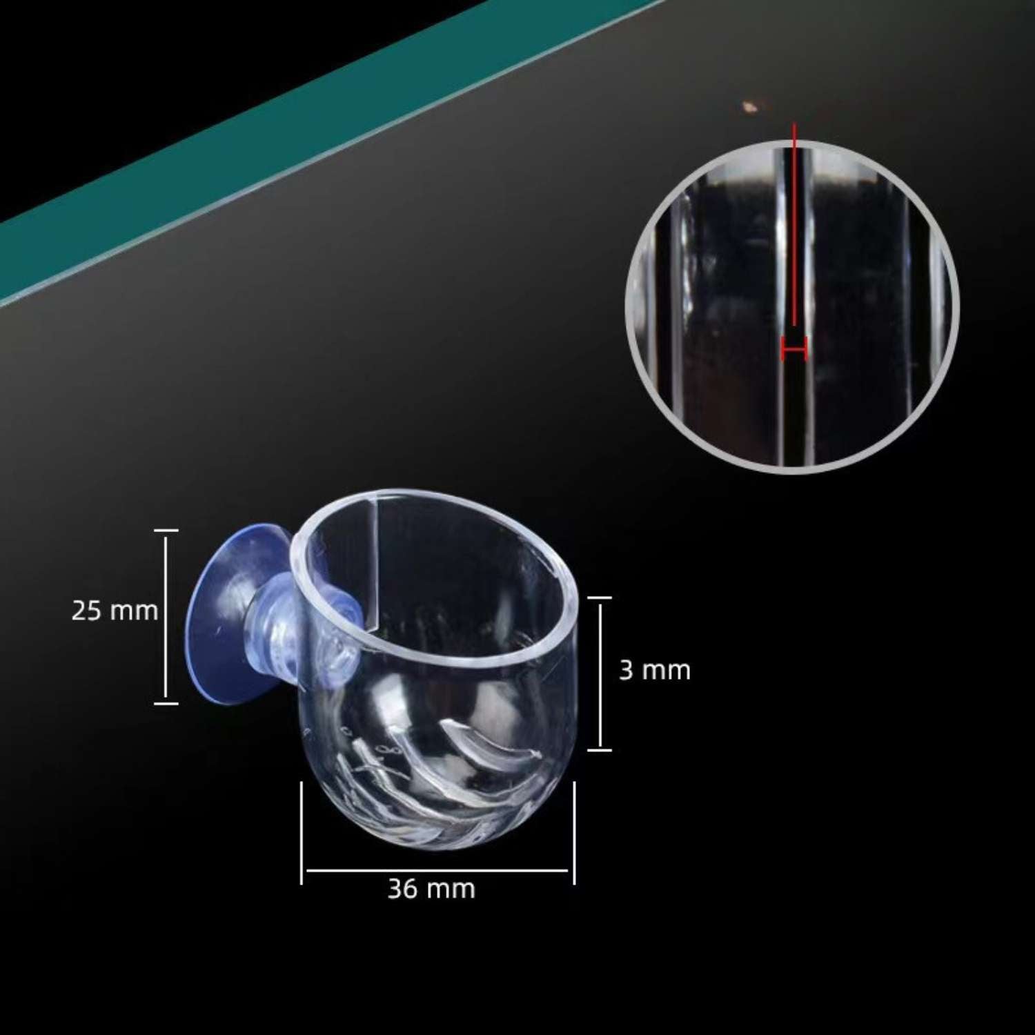 acryl voedingscirkel voor vissen rode wormenbeker