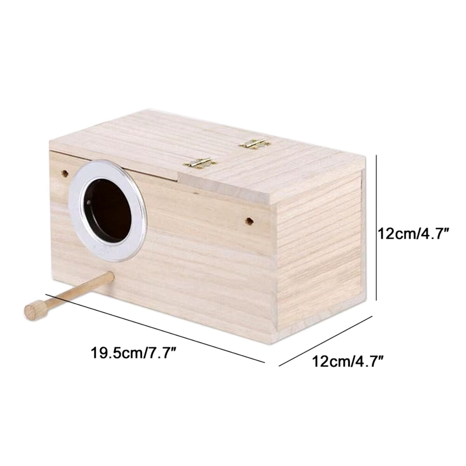 afmetingen houten papegaaien kweekbox
