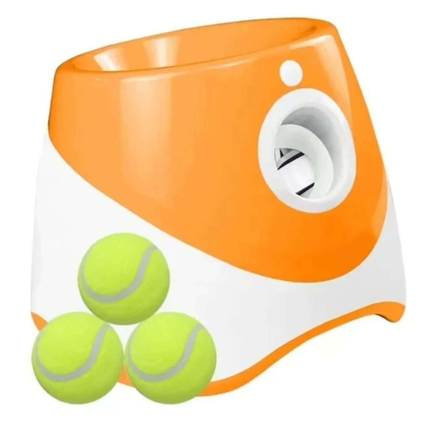 automatische hondenballenwerper oranje