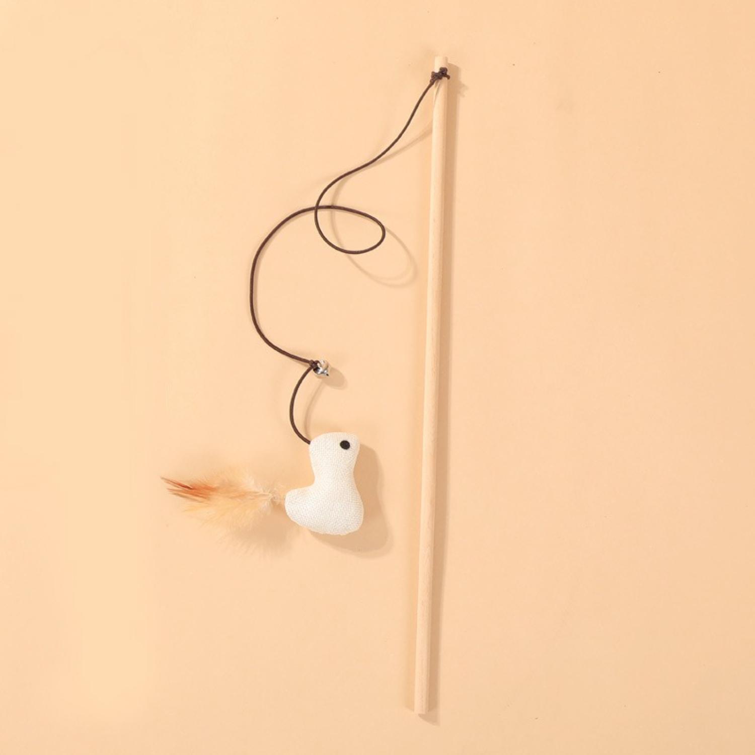 eendvormige kattenhengel speeltje