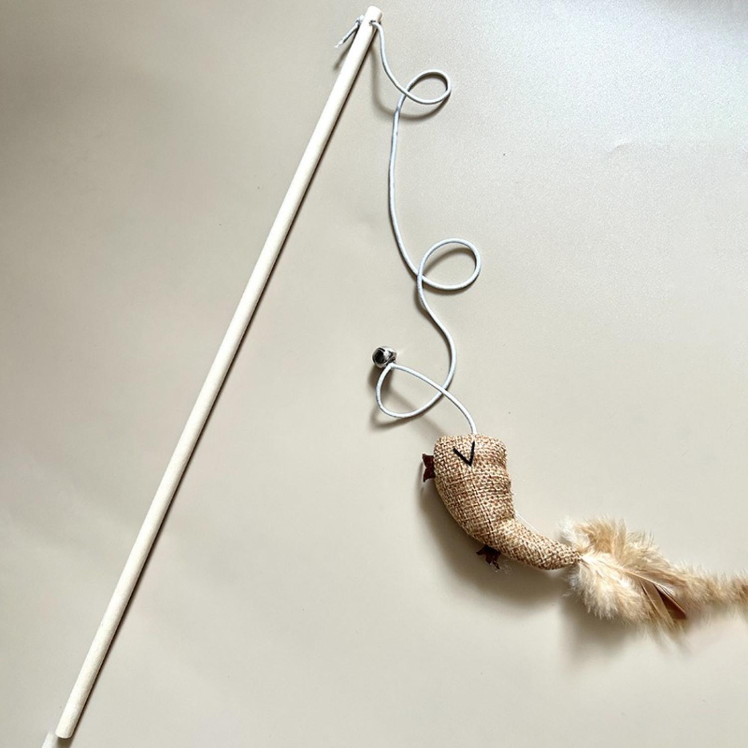 gestreepte muis kattenhengel oranje wit