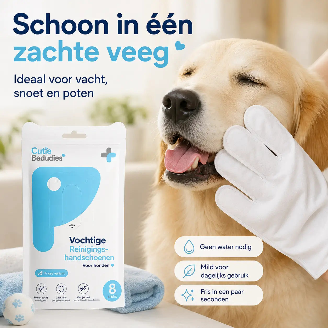 Vochtige Handschoenen voor Honden en Katten 6 stuks 🐾 Stapelkorting 🐾