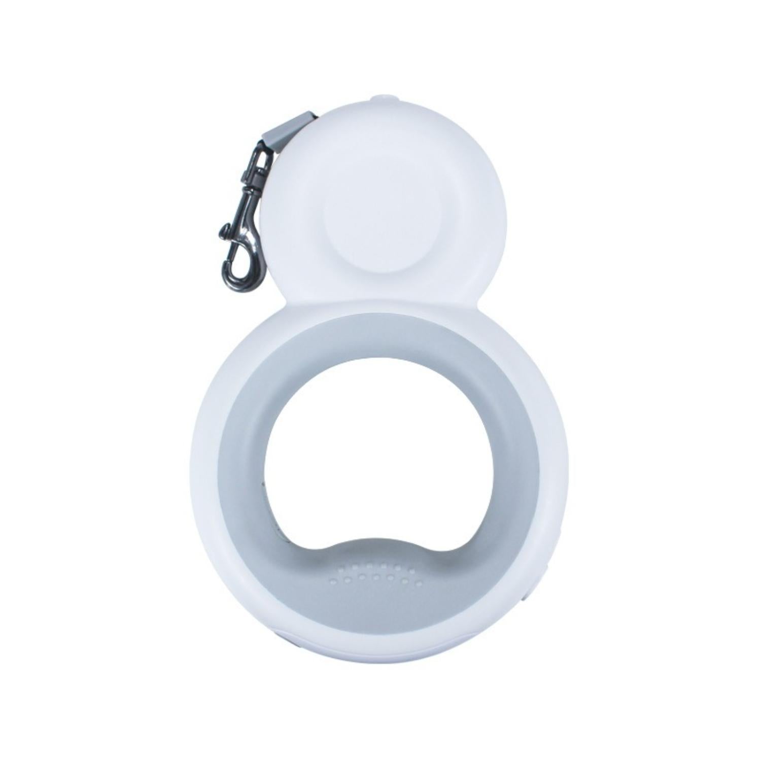 honden intrekbare touwlijn wit grijs met nachtlampje