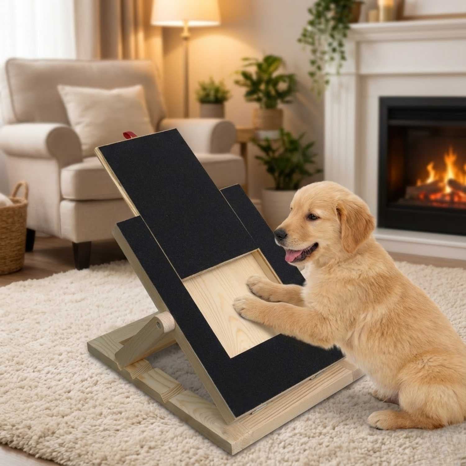 honden nagelkrabber hout hondentraining spel interactief binnen