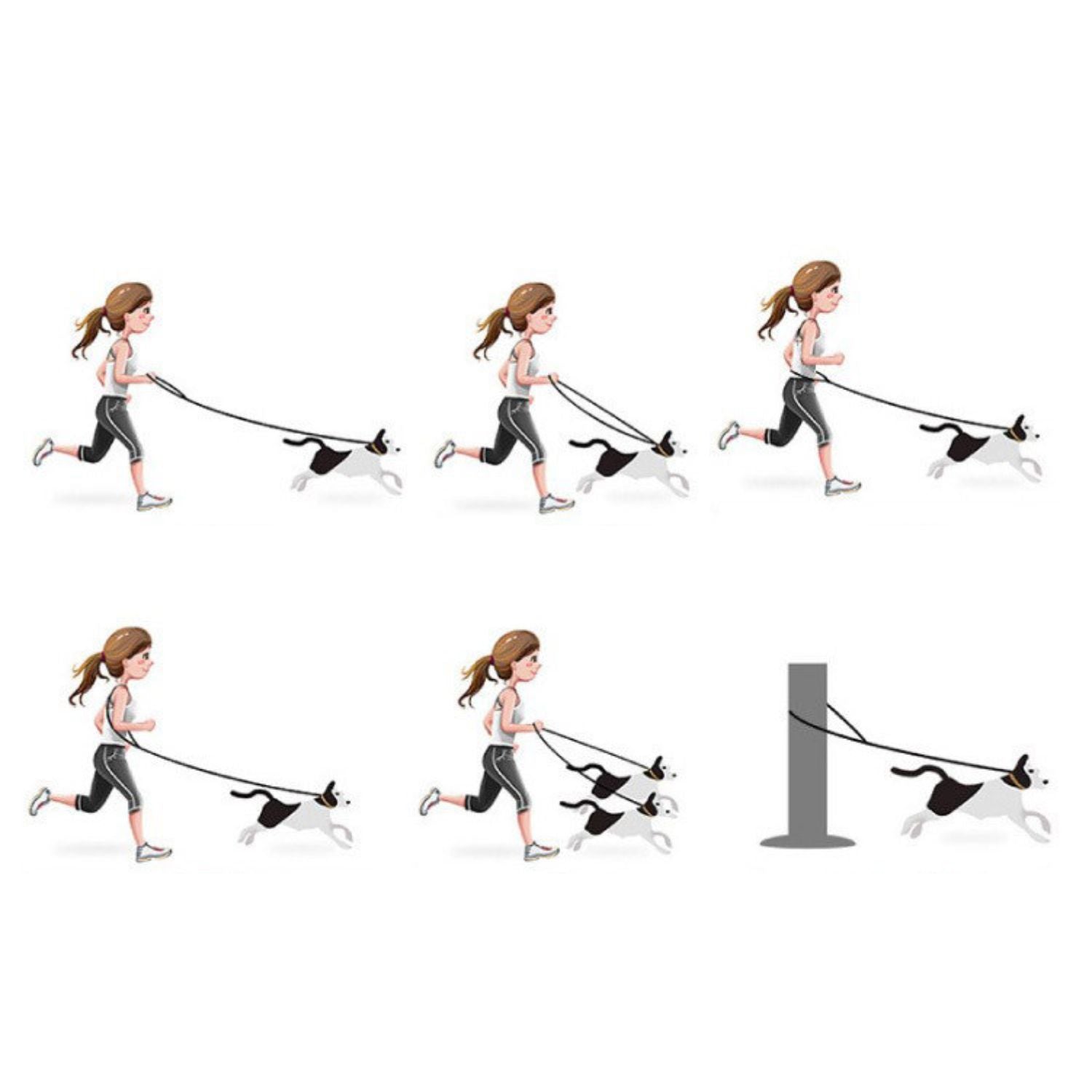 hondenriem dubbele kop toepassingen bij hond uitlaten